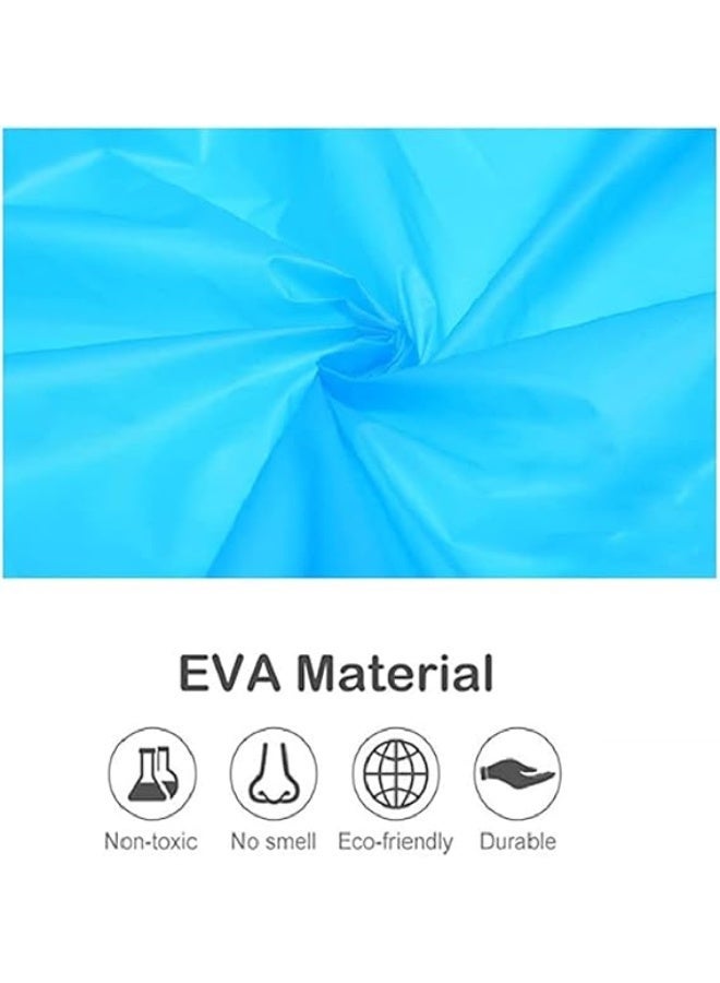 ChicAbode 2 Pack Rain Poncho for Kids, Reusable Rain Ponchos for Boys and Girls, EVA Children Raincoat, Rain Ponchos with Hood, Reusable Rain Coat Jacket, for 6-13 Years Old Kids, Blue, White - Image 3